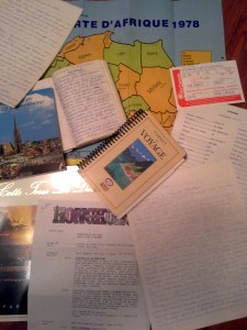 Un petit aperçu des journaux de voyages et autres souvenirs touristiques de mes grands-parents.